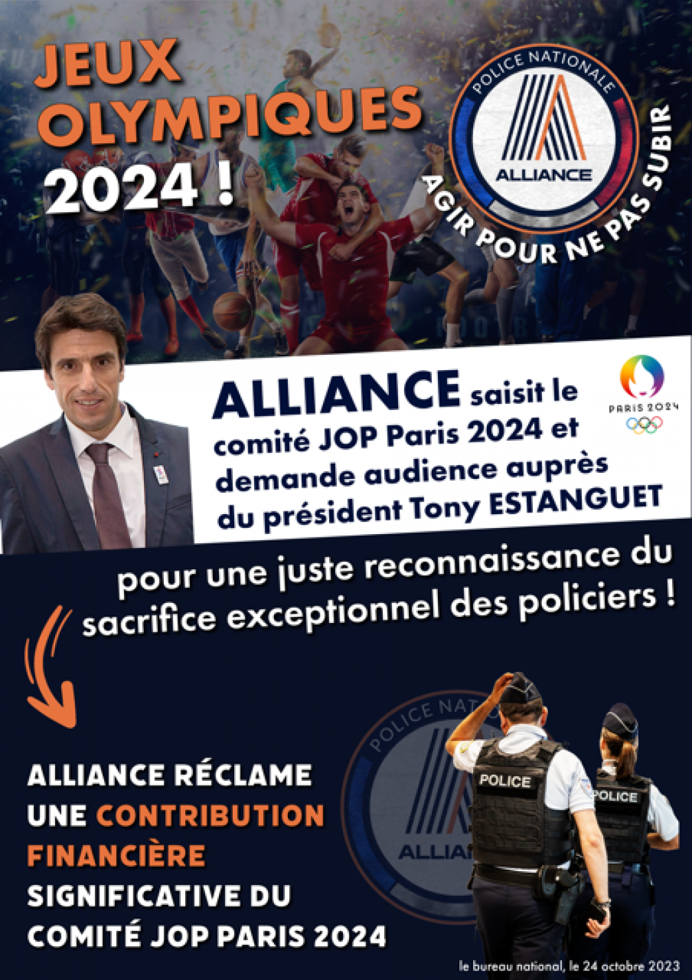 Jeux Olympiques : Alliance saisit le comité JOP 2024