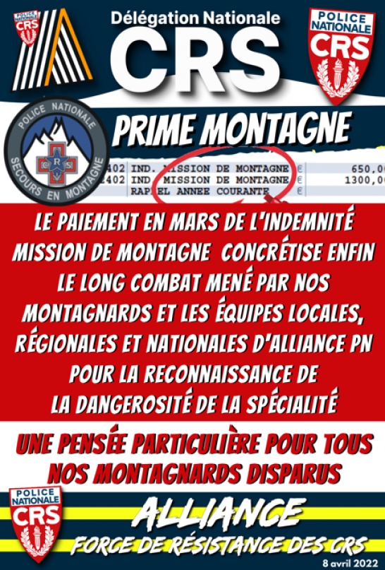 Prime CRS Montagne 